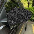 Black And White Mystic Witch Print Car Side Mirror Covers