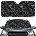 Black And White Mystic Witch Print Car Windshield Sun Shade