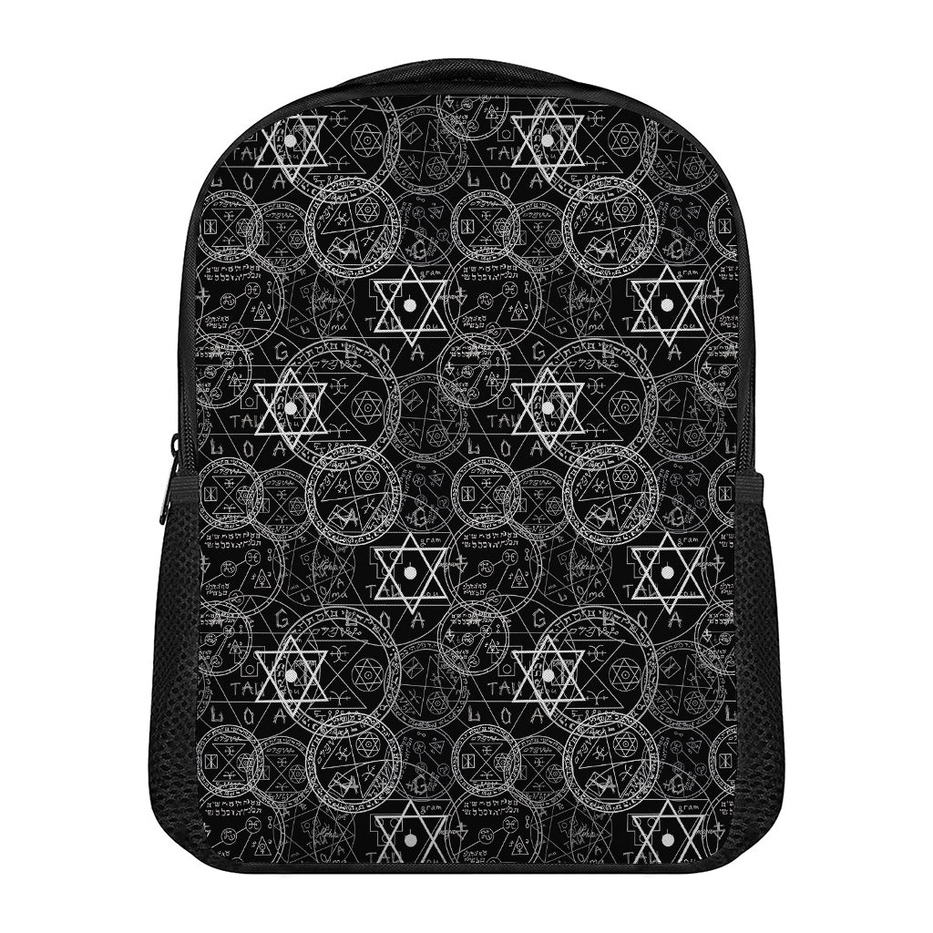 Black And White Mystic Witch Print Casual Backpack