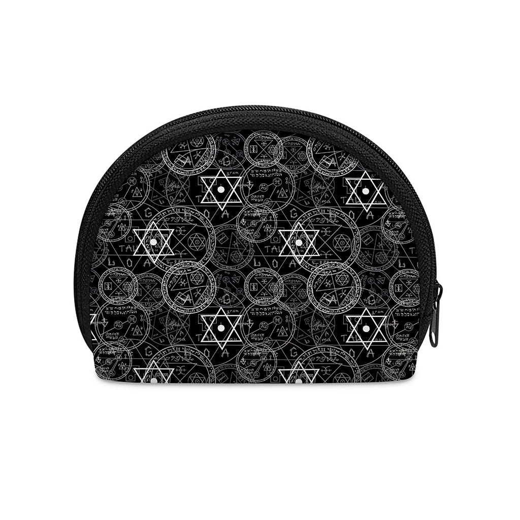 Black And White Mystic Witch Print Coin Purse