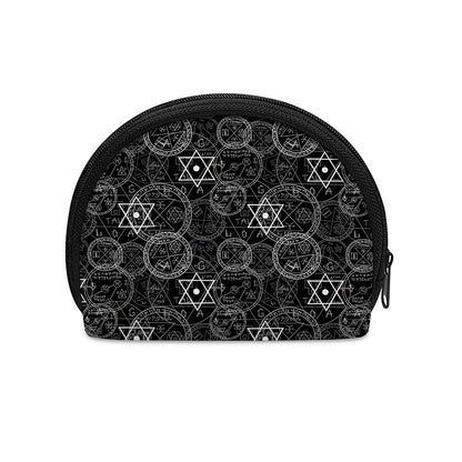 Black And White Mystic Witch Print Coin Purse
