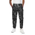 Black And White Mystic Witch Print Cotton Sweatpants