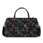 Black And White Mystic Witch Print Duffle Bag