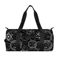 Black And White Mystic Witch Print Gym Bag