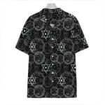 Black And White Mystic Witch Print Hawaiian Shirt