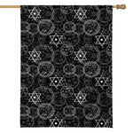 Black And White Mystic Witch Print House Flag
