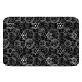 Black And White Mystic Witch Print Indoor Door Mat