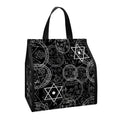 Black And White Mystic Witch Print Insulated Lunch Tote