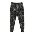 Black And White Mystic Witch Print Jogger Pants