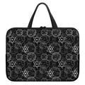 Black And White Mystic Witch Print Laptop Sleeve With Handle