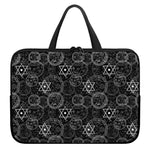 Black And White Mystic Witch Print Laptop Sleeve With Handle
