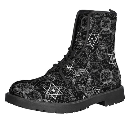 Black And White Mystic Witch Print Backpack