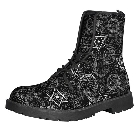 Black And White Mystic Witch Print Backpack