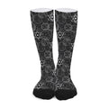 Black And White Mystic Witch Print Long Socks