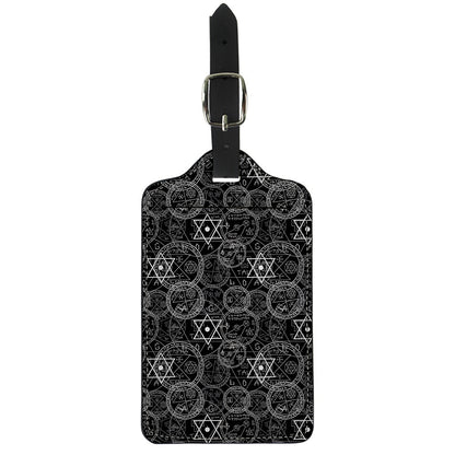 Black And White Mystic Witch Print Luggage Tag