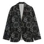 Black And White Mystic Witch Print Men's Blazer