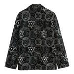 Black And White Mystic Witch Print Men's Blazer