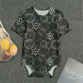 Black And White Mystic Witch Print Men's Bodysuit