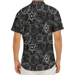 Black And White Mystic Witch Print Men's Deep V-Neck Shirt