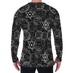 Black And White Mystic Witch Print Men's Long Sleeve T-Shirt