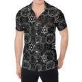 Black And White Mystic Witch Print Men's Shirt