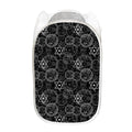 Black And White Mystic Witch Print Mesh Laundry Hamper