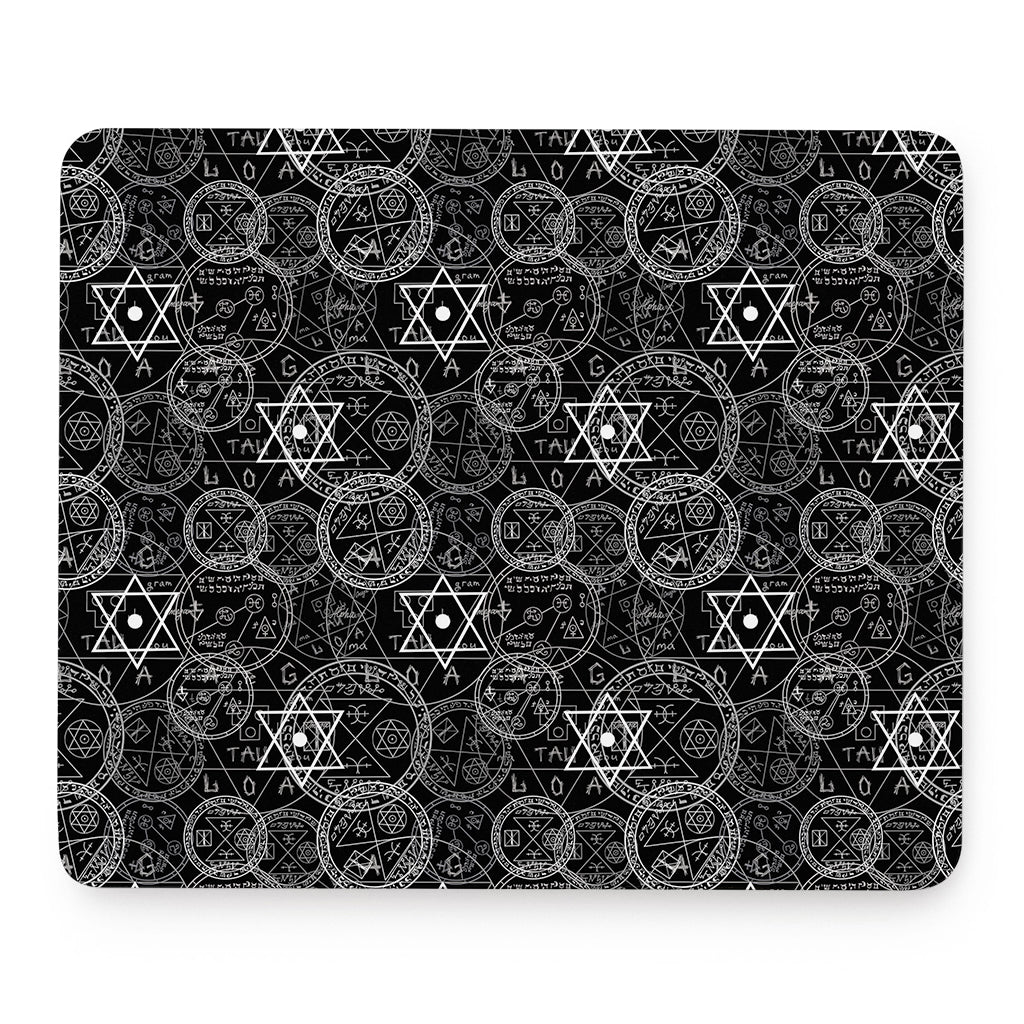 Black And White Mystic Witch Print Mouse Pad