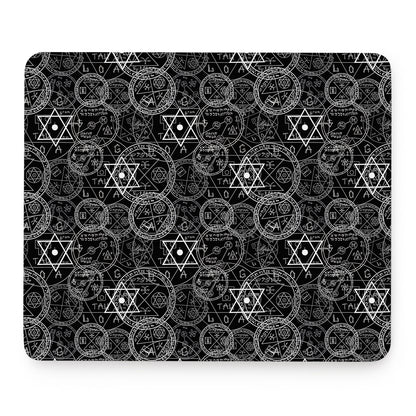 Black And White Mystic Witch Print Mouse Pad