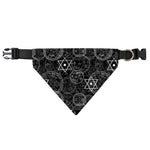 Black And White Mystic Witch Print Over The Collar Dog Bandana