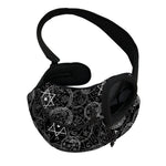 Black And White Mystic Witch Print Pet Sling Carrier