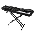 Black And White Mystic Witch Print Piano Keyboard Cover
