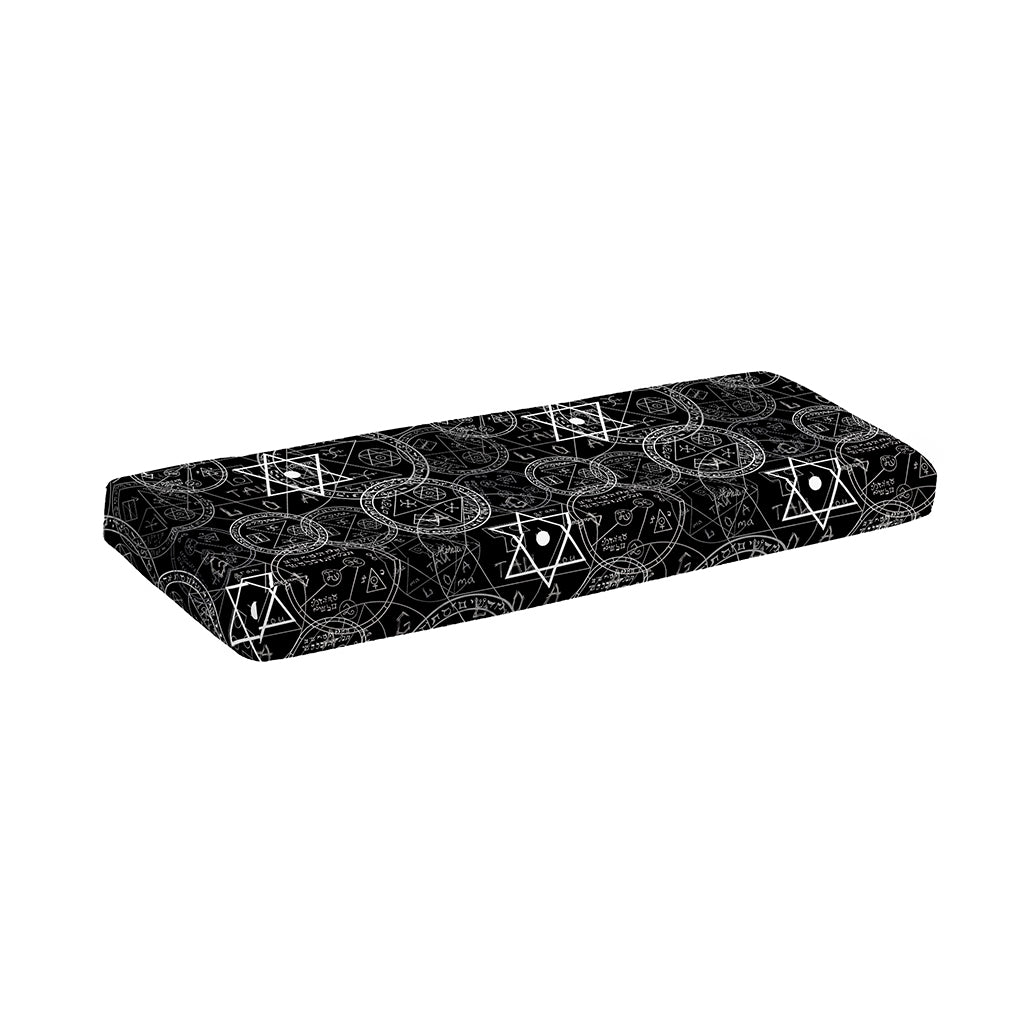 Black And White Mystic Witch Print Piano Keyboard Cover