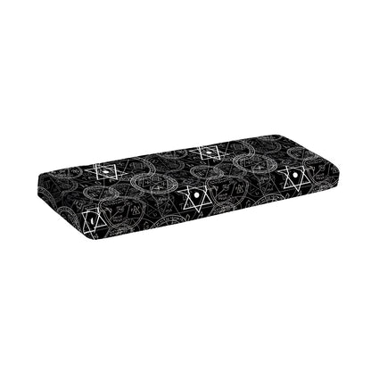 Black And White Mystic Witch Print Piano Keyboard Cover