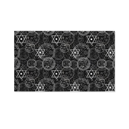 Black And White Mystic Witch Print Polyester Flag