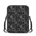 Black And White Mystic Witch Print Rectangular Crossbody Bag