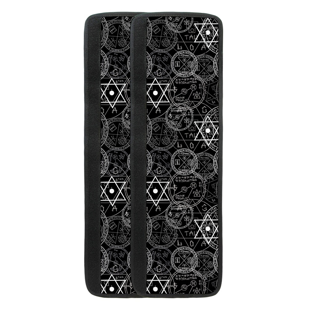 Black And White Mystic Witch Print Refrigerator Handle Covers