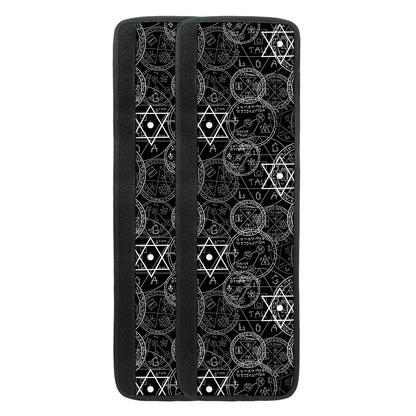 Black And White Mystic Witch Print Refrigerator Handle Covers
