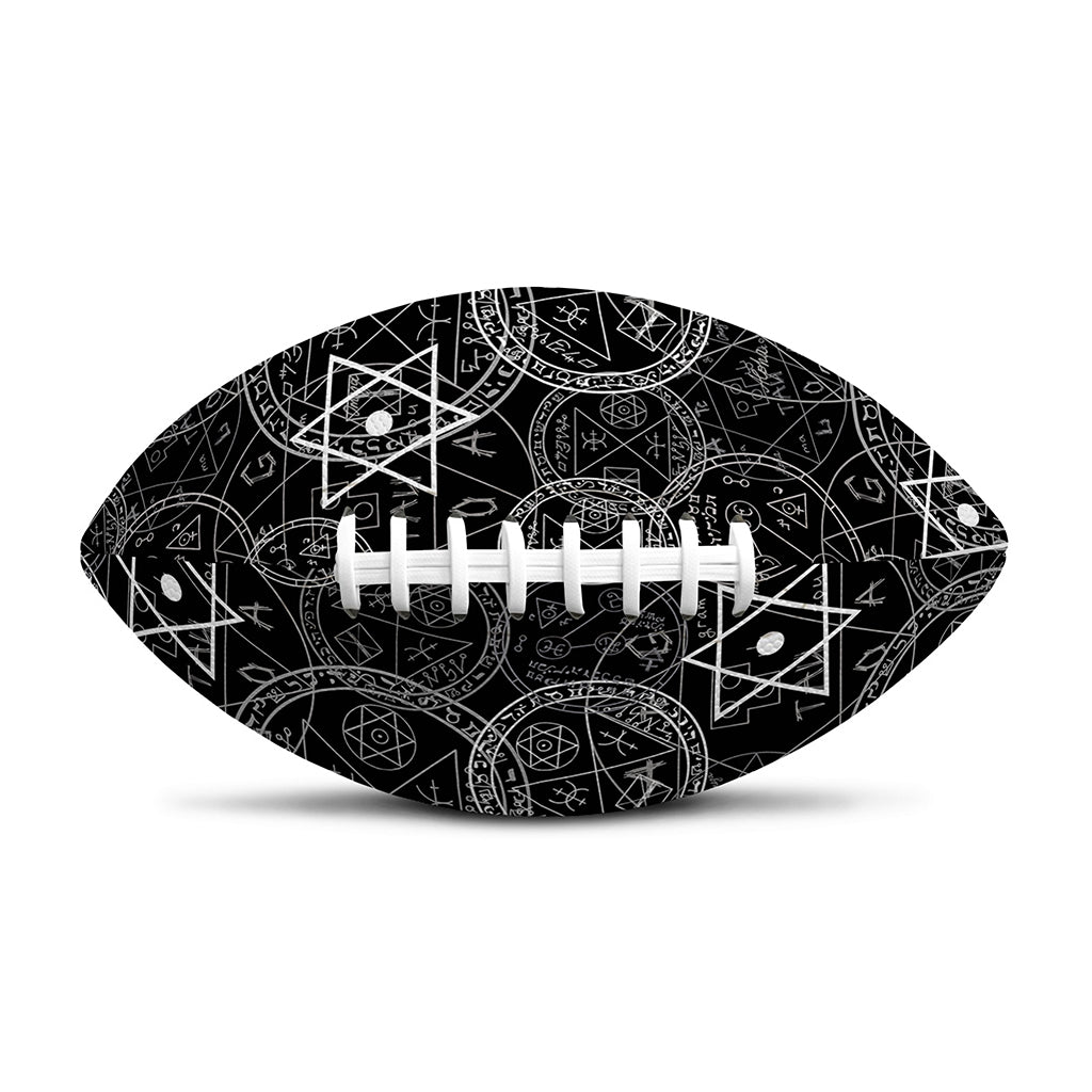 Black And White Mystic Witch Print Rugby Ball