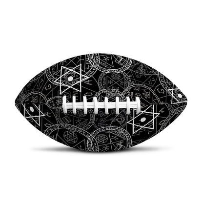 Black And White Mystic Witch Print Rugby Ball