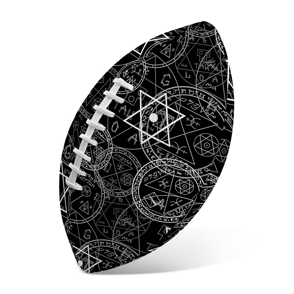 Black And White Mystic Witch Print Rugby Ball