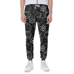 Black And White Mystic Witch Print Scuba Joggers