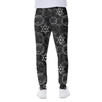 Black And White Mystic Witch Print Scuba Joggers