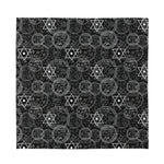 Black And White Mystic Witch Print Silk Bandana
