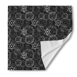 Black And White Mystic Witch Print Silk Bandana