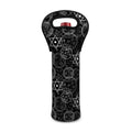 Black And White Mystic Witch Print Single Neoprene Wine Tote