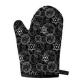 Black And White Mystic Witch Print Single Oven Mitt