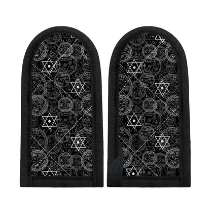 Black And White Mystic Witch Print Skillet Handle Cover