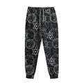 Black And White Mystic Witch Print Sweatpants
