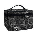 Black And White Mystic Witch Print Travel Makeup Bag