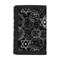 Black And White Mystic Witch Print Trifold Wallet